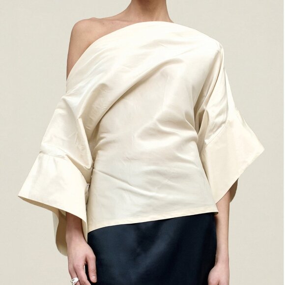 KALLMEYER Norene Top in Silk Taffeta in Ivory NWT M - Picture 7 of 7